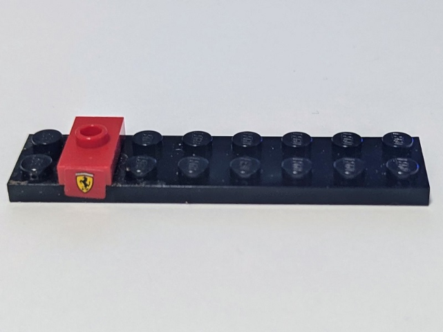 Lego Stickered Assembly 8 x 2 x 2/3 with Ferrari Logo Pattern on Both Sides (Stickers) - Set 8123