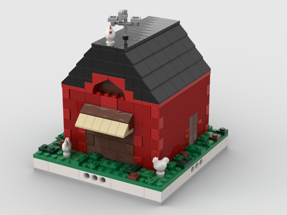 Lego Barn for a Modular Village