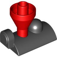 Lego Duplo Train Steam Engine Funnel Top, Red Top / Black