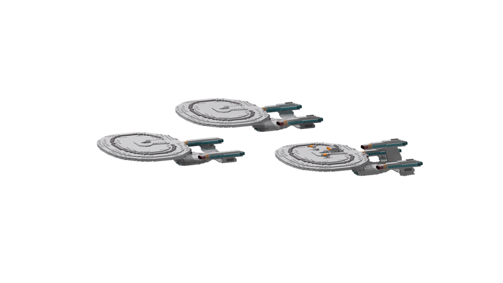 Lego All Galaxy-Class Variants (Classic, Venture Refit, Galaxy X-Class), Smooth Edition