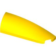 Lego Brick Round, Curved Double 1 x 4 with Stud Notch Right / Yellow
