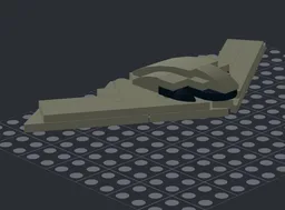 micro scale Northrop b-2 spirit bomber.