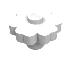 Plant, Flower 2 x 2 - Round [Solid Stud] / White