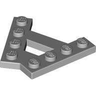 Lego Wedge Plate 4 Stud 45° Angle Plate / Light Bluish Gray