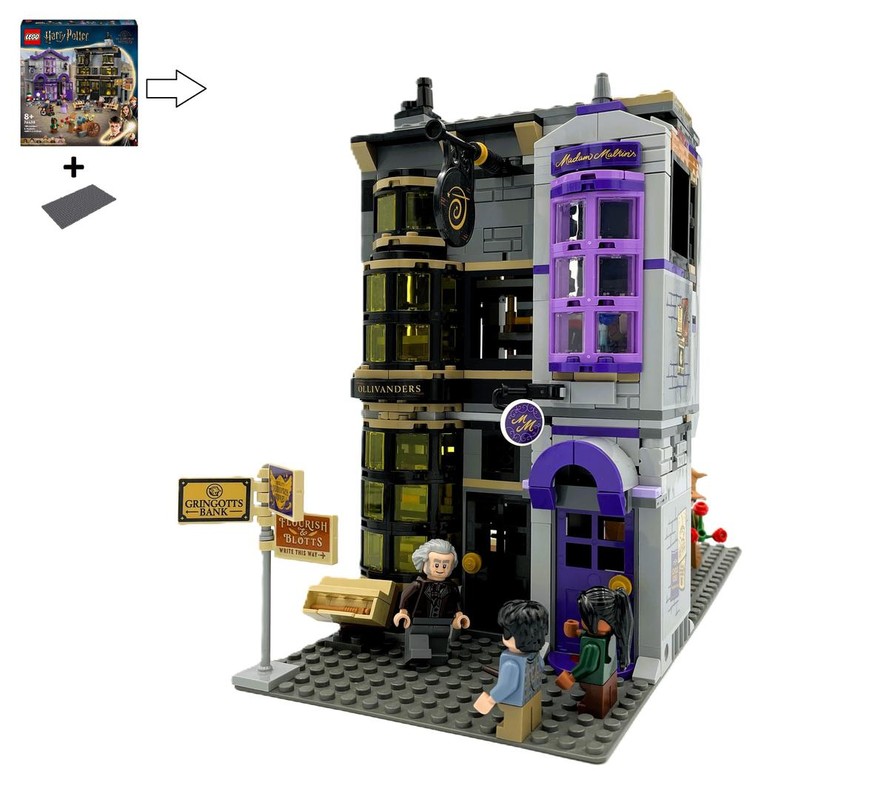 Lego Ollivanders & Madam Malkin’s Robes stores Modular Alternate build of 76439