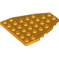 Lego Wedge Plate 7 x 6 Boat Bow with Stud Notches / Bright Light Orange