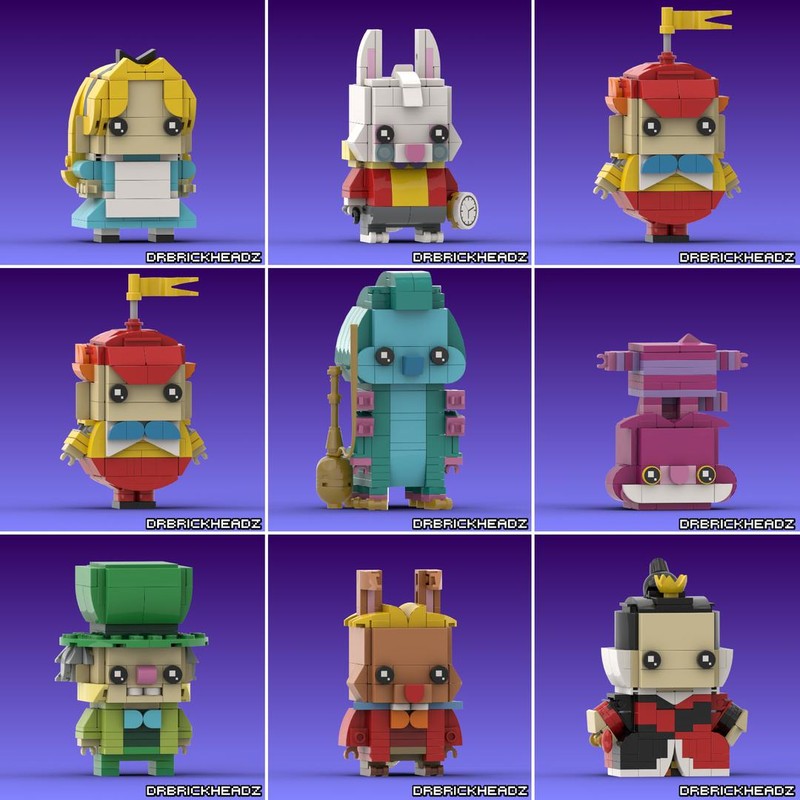 Lego Alice in Wonderland Brickheadz Collection
