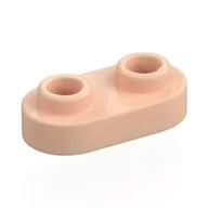 Plate Special 1 x 2 Rounded with 2 Open Studs / Light Nougat