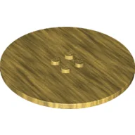 Plate Special Round 8 x 8 with 2 x 2 Center Studs with Groove / Pearl Gold