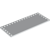 Lego Plate Special 6 x 16 with Studs on 3 Edges / White