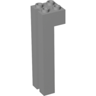 Lego Brick Special 2 x 2 x 6 with Groove / Light Bluish Gray