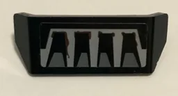 Vehicle, Spoiler with Bar Handle with Silver Air Intake and Reddish Brown Splatters Pattern (Sticker) - Set 70228
