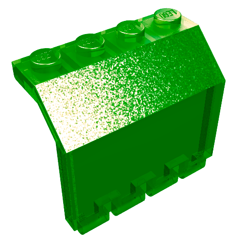 Lego Hinge Panel 2 x 4 x 3 1/3 / Trans-Green