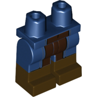 Lego Hips with Dark Blue Legs and Dark Brown Boots Pattern with Dark Brown Pants, and Coattails Print / Dark Blue
