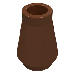 Cone 1 x 1 [No Top Groove] / Reddish Brown