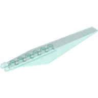 Hinge Plate 1 x 12 Locking with Angled Side Extensions and Tapered Ends, 7 Teeth / Trans-Light Blue