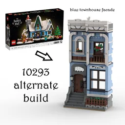 10293 Blue Townhouse Facade (alternate build)