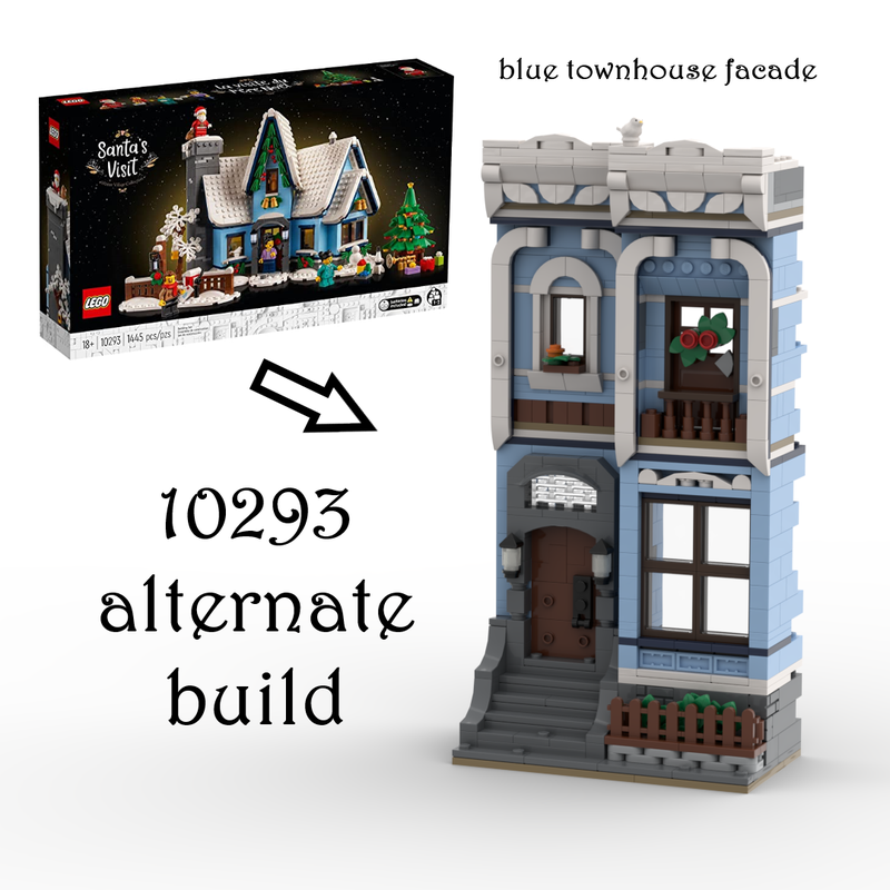 Lego 10293 Blue Townhouse Facade (alternate build)
