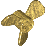 Lego Propeller 3 Blade 3 Diameter with Axle Cross / Pearl Gold