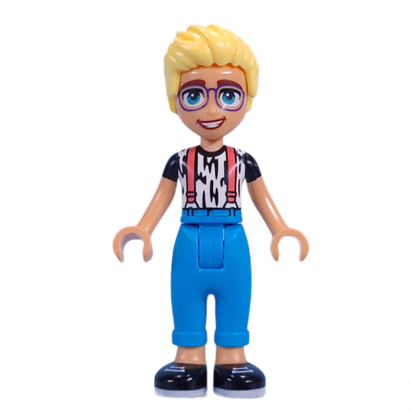Lego Olly - Animal Print Shirt, Dark Azure Pants, Black Shoes