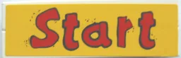 Stickered Assembly 6 x 2 with Red 'Start' on Yellow Background Pattern (Sticker) - Set 4982