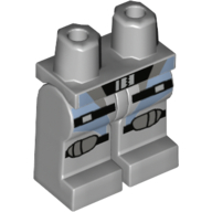 Lego Hips and Light Bluish Gray Legs with Knee Pads an Belt print / Light Bluish Gray