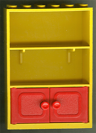 Lego Fabuland Cupboard 2 x 6 x 7 with Red Doors