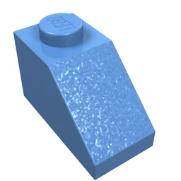 Brick Sloped 45° 2 x 1 with Bottom Pin / Medium Blue