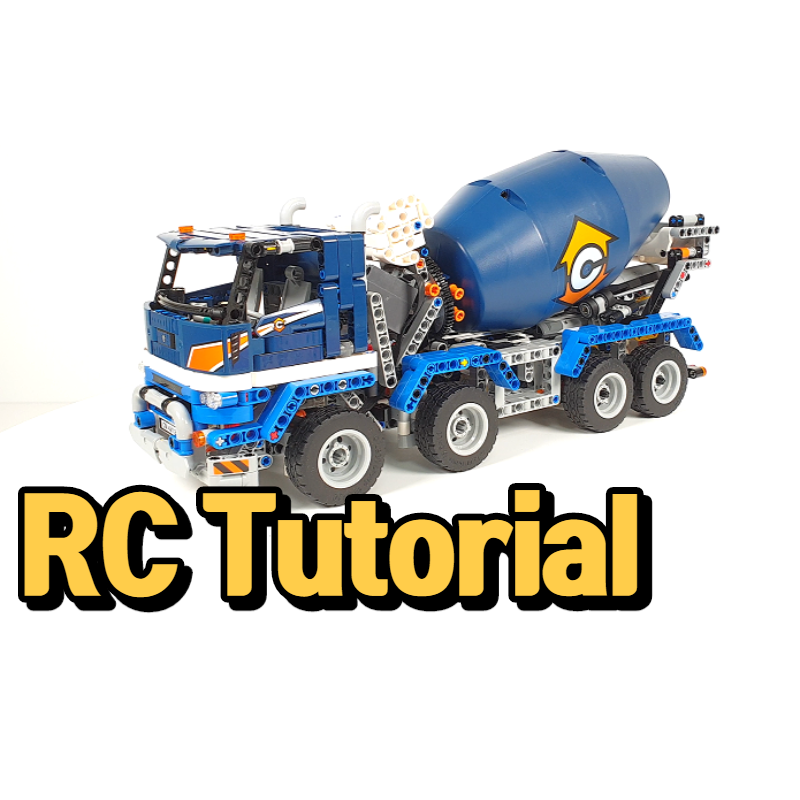 Lego 42112 RC mod Concrete mixer truck