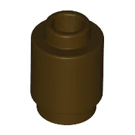 Brick Round 1 x 1 Open Stud / Dark Brown
