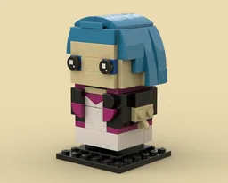 BrickHeadz of Jinx AU / Powder from Arcane - League of Legends - Hair Down Edition