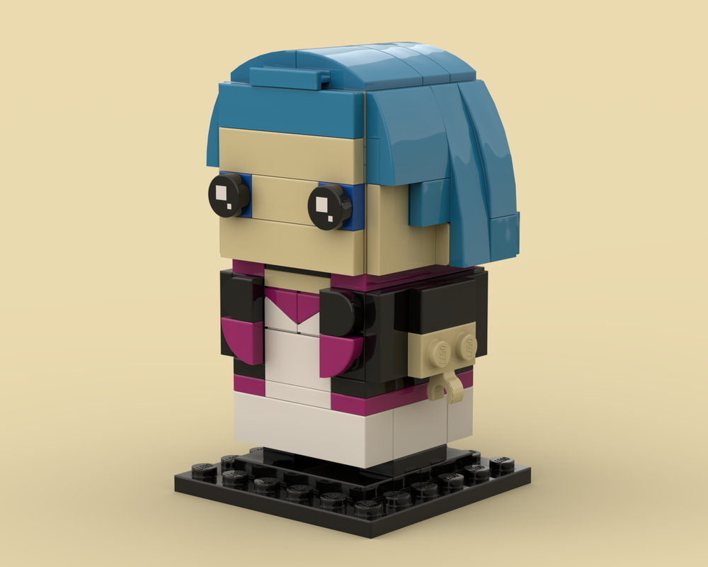 Lego BrickHeadz of Jinx AU / Powder from Arcane - League of Legends - Hair Down Edition