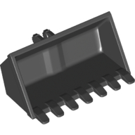Lego Construction Vehicle Bucket 3 x 6 with Hinge, Reinforced Center / Black