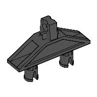Technic Connector 3 x 1 x 4 with Two Pins and Click Hinge / Black