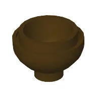 Brick Round 2 x 2 Dome Bottom [Open Stud] / Dark Brown