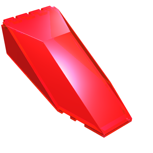 Lego Windscreen 10 x 4 x 2 1/3 Canopy / Trans-Red