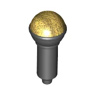 Musical Instrument Microphone with Metallic Gold Top Half Screen Print / Black