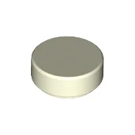 Tile Round 1 x 1 / Glow in Dark White