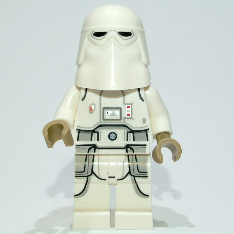 Lego Snowtrooper, White Hips, Reddish Brown Head, Female