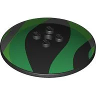 Dish 6 x 6 Inverted (Radar) with Green/Lime Shapes Print