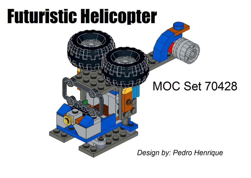 Lego Futuristic Helicopter - MOC 70428