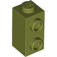 Brick Special 1 x 1 x 1 2/3 with Studs on 1 Side / Olive Green