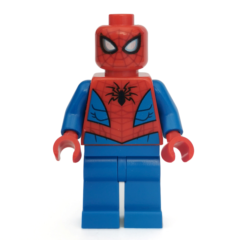 Lego Spider-Man with Dark Red Webbing and Plain Blue Legs