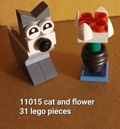 11015 Cat and flower