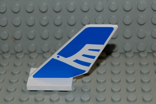 Lego Tail Shuttle with White Airline Bird on Blue Background Pattern on Both Sides (Stickers) - Set 2928