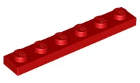 Plate 1 x 6 / Red