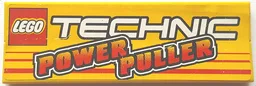 Stickered Assembly 6 x 2 with LEGO TECHNIC Logo and 'POWER PULLER' Pattern (Sticker) - Set 8457
