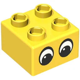 Quatro Brick 2 x 2 with Two Eyes Print