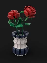 Two flowers vase