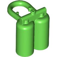 Lego Minifig Neckwear Airtanks with Large Holes / Bright Green